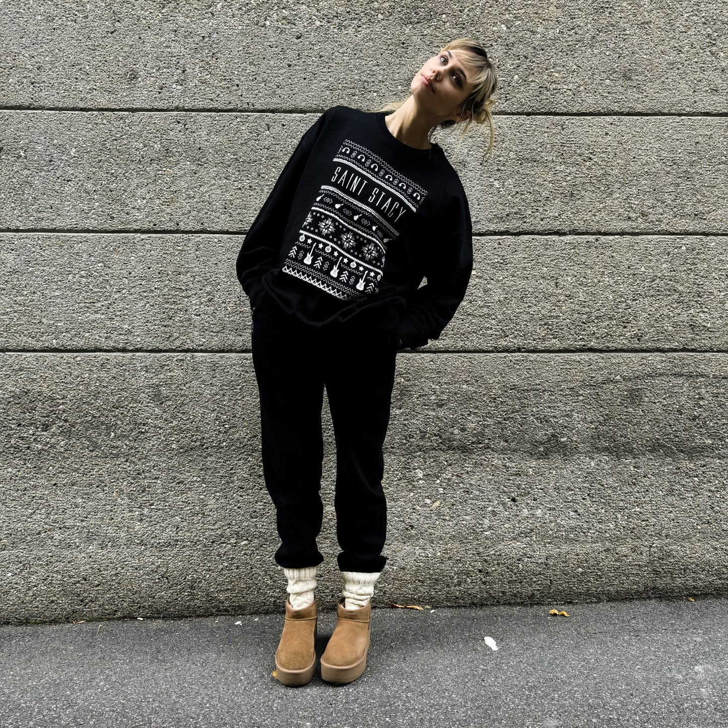 Saint Stacy Xmas Guitars Sweatshirt